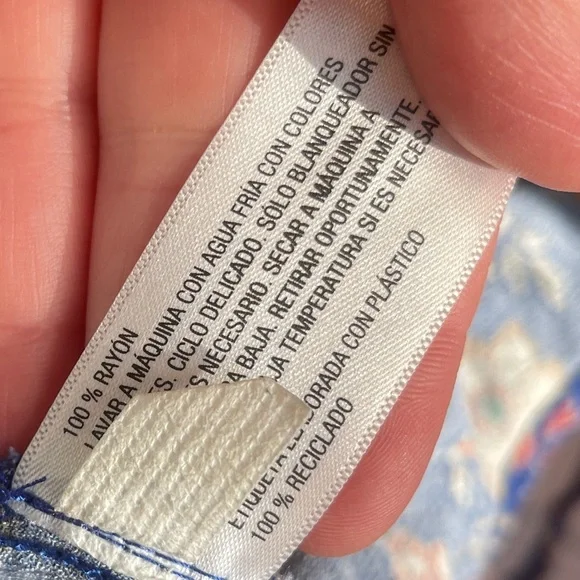 Xhilaration Blue Floral Wrap-Style Dress – Size S - Picture 7 of 7